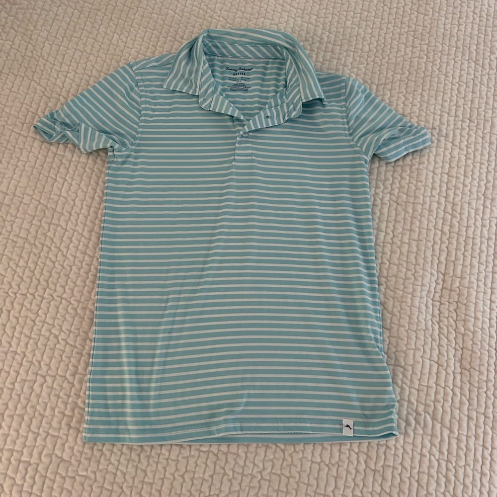 Tommy Bahama boys striped polo. Size 11/12.